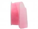 Organzaband Luminoso rosa 40mm ohne Draht Organzaband Luminoso rosa 40mm ohne Draht