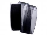 Organzaband Luminoso schwarz 40mm ohne Draht Organzaband Luminoso schwarz 40mm ohne Draht