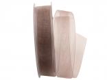 Organzaband Luminoso toffee 25mm ohne Draht Organzaband Luminoso toffee 25mm ohne Draht