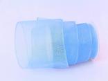 Organzaband Organza 100mm hellblau mit Draht