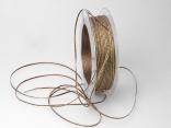 Satinbändchen Goldkante Dunkelbraun ohne Draht 2-3mm Satinbändchen Goldkante Dunkelbraun ohne Draht 2-3mm