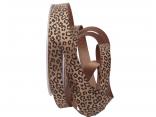 Satinbandband Leoprint 15mm braun / schwarz ohne Draht Satinbandband Leoprint 15mm braun / schwarz ohne Draht