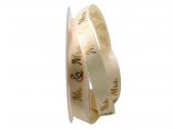 Spruchband " Mr. & Mrs. creme 15mm ohne Draht