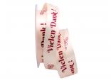 Spruchband " Vielen Dank" creme 25mm ohne Draht Spruchband " Vielen Dank" creme 25mm ohne Draht