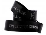 Trauerband "Ein letzter Gruß" 40mm schwarz o.Draht Trauerband "Ein letzter Gruß" 40mm schwarz o.Draht