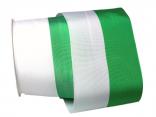 Uni Nationalband Sachsen 180mm weiß / grün ohne Draht Uni Nationalband Sachsen 180mm weiß / grün ohne Draht