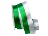 Uni Nationalband Sachsen grün /weiß 40mm ohne Draht Uni Nationalband Sachsen grün /weiß 40mm ohne Draht
