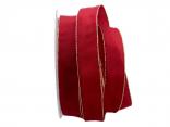 Uniband Goldkante Amerika Karminrot mit Draht 25mm Uniband Goldkante Amerika Karminrot mit Draht 25mm