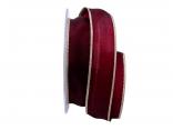 Uniband Goldkante bordeaux 25mm ohne Draht