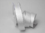 Weihnachtsband Brokatband silber 25mm ohne Draht