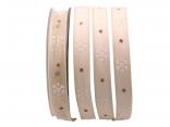 Weihnachtsband Eiskristall creme 15mm mit Draht Weihnachtsband Eiskristall creme 15mm mit Draht