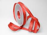 Weihnachtsband Gloria rot 15mm ohne Draht