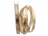 Weihnachtsband Goldband 10mm mit Draht