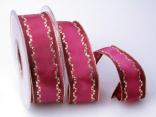 Weihnachtsband Jam pink 40mm mit Draht