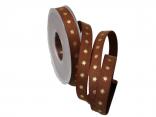 Weihnachtsband Natural Stars braun 15mm ohne Draht Weihnachtsband Natural Stars braun 15mm ohne Draht