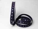 Weihnachtsband Natural Stars lila 15mm ohne Draht