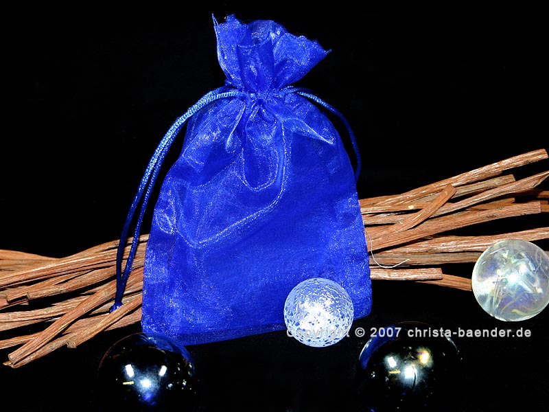 Organzasäckchen 10 x 15cm Blau 10 Stück