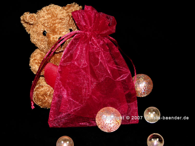 Organzasäckchen 12,5 x 17,5cm Bordeaux 10 Stück