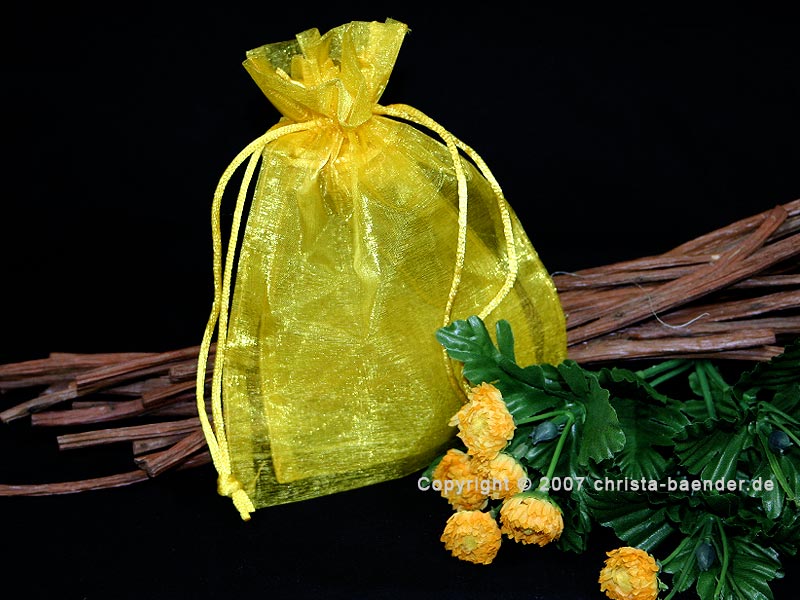 Organzasäckchen 12,5 x 17,5cm Gelb 10 Stück