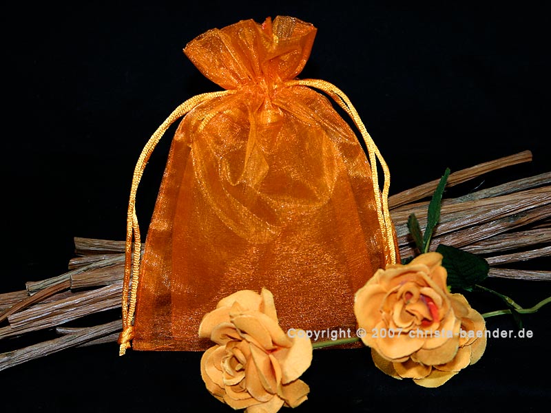 Organzasäckchen 10 x 15cm Orange 10 Stück