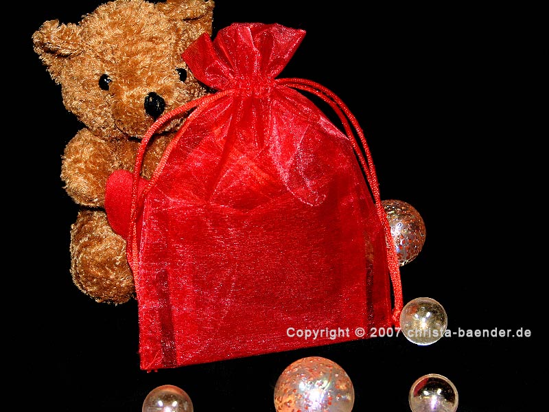 Organzasäckchen 15 x 25cm Rot 10 Stück