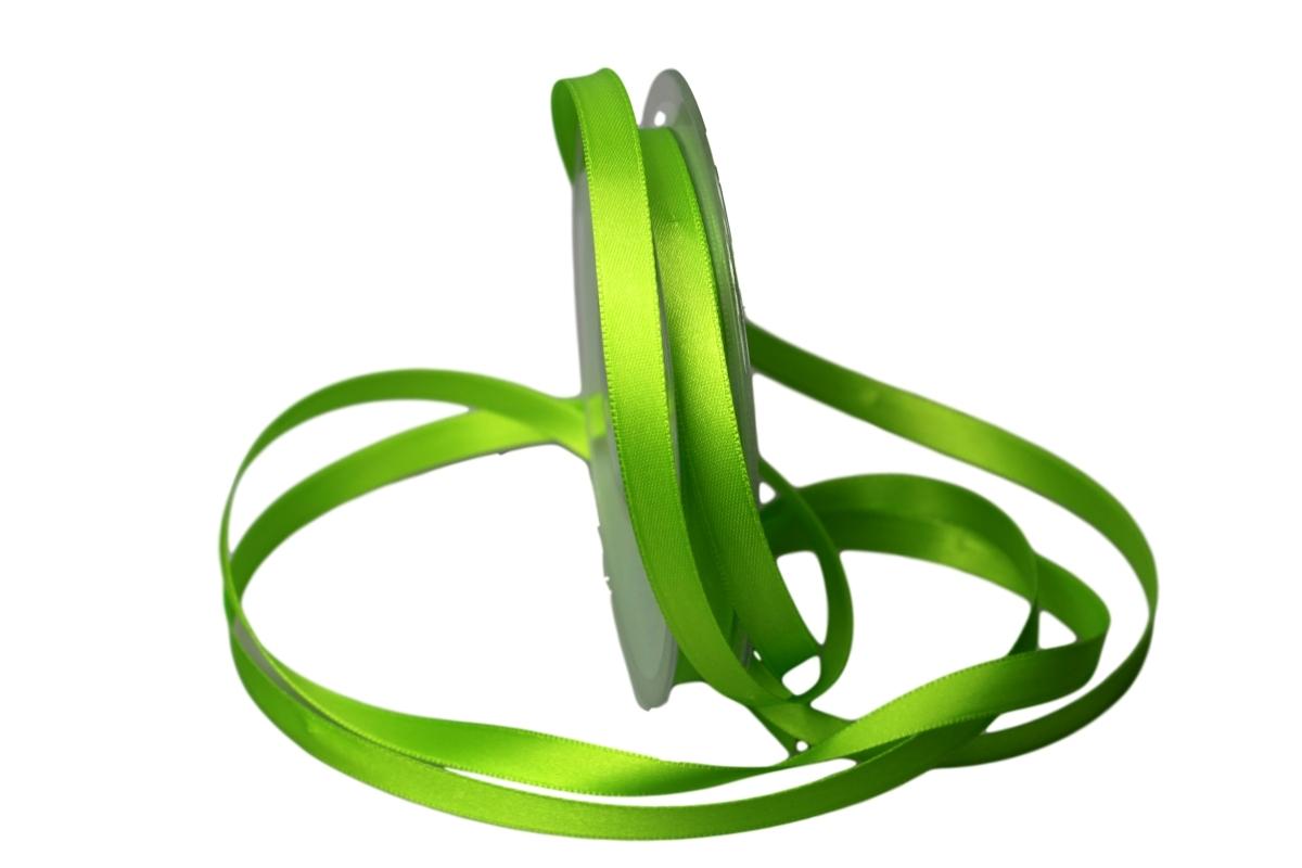 Satinbändchen Hellgrün ohne Draht 10mm