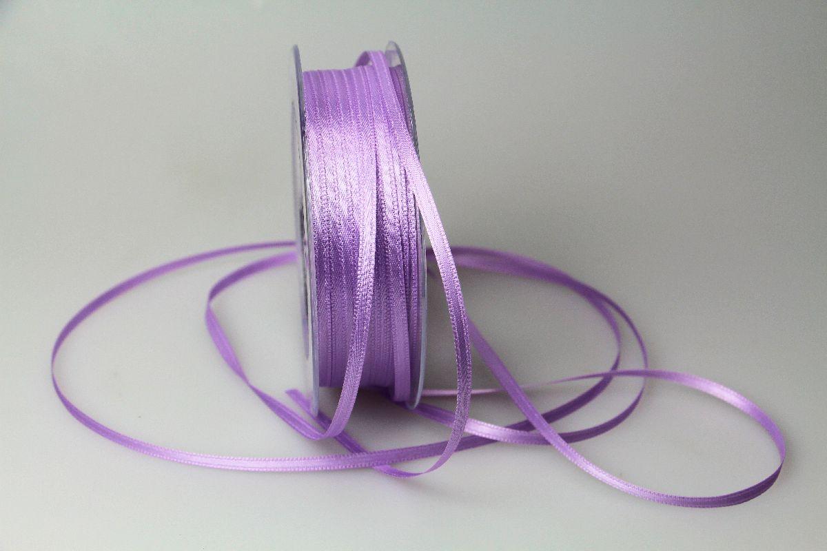 Satinbändchen Flieder ohne Draht 3mm