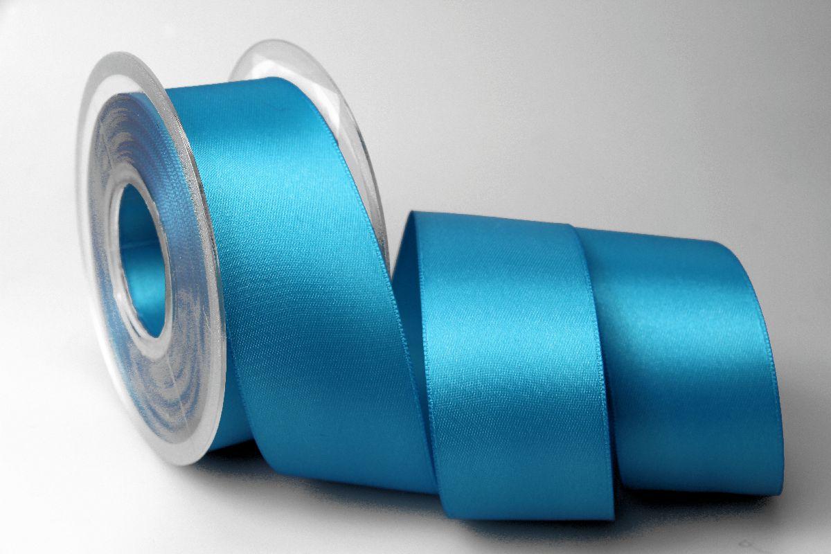 Satinband 40mm türkis ohne Draht