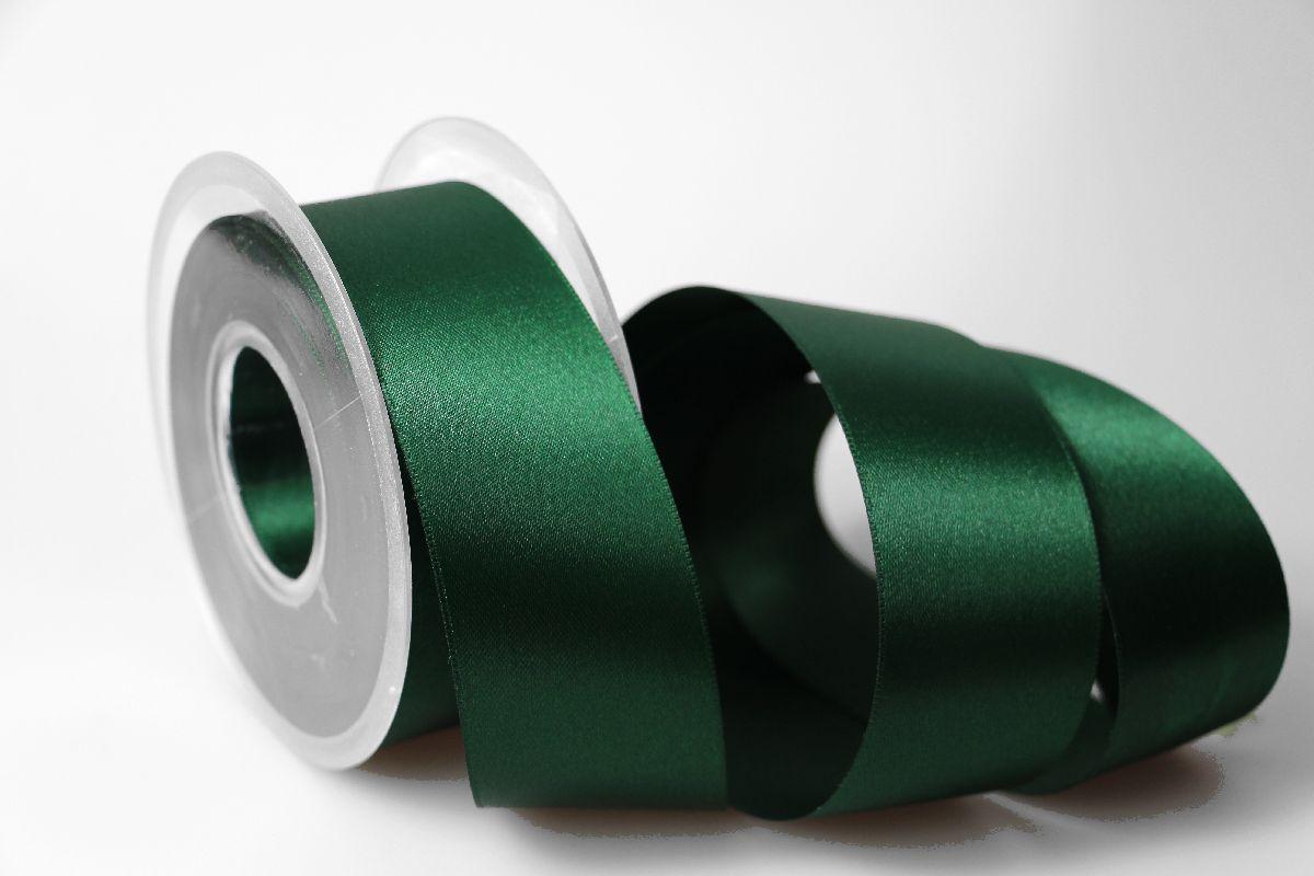 Satinband Dunkelgrün ohne Draht 40mm