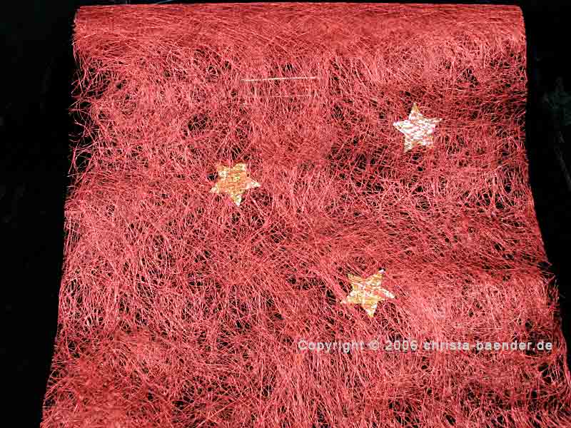 Sisalmatte Braun mit Sternen ohne Draht 500mm