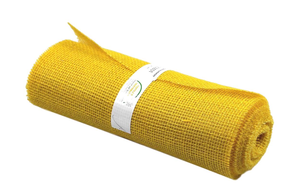 Tischband Jute gelb ohne Draht 300mm