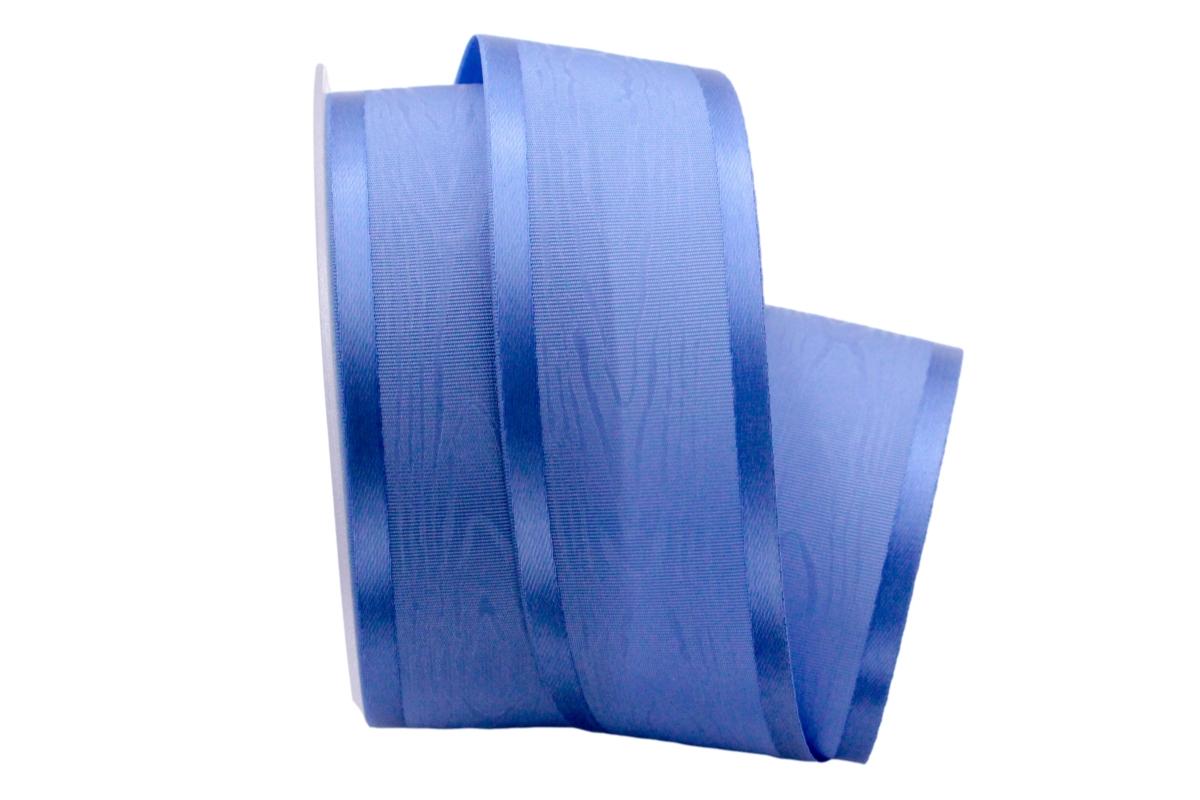 Tischband Moreé blau 40mm ohne Draht