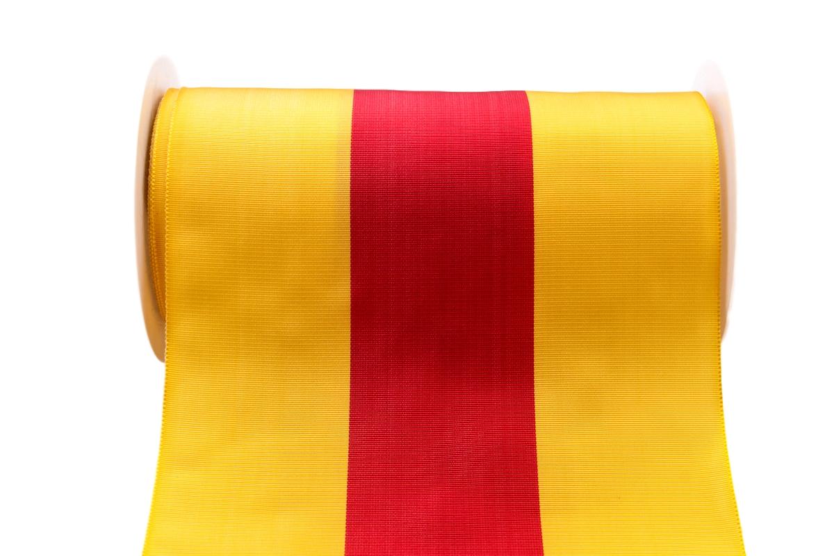 Uni Nationalband 175mm gelb / rot / gelb ohne Draht