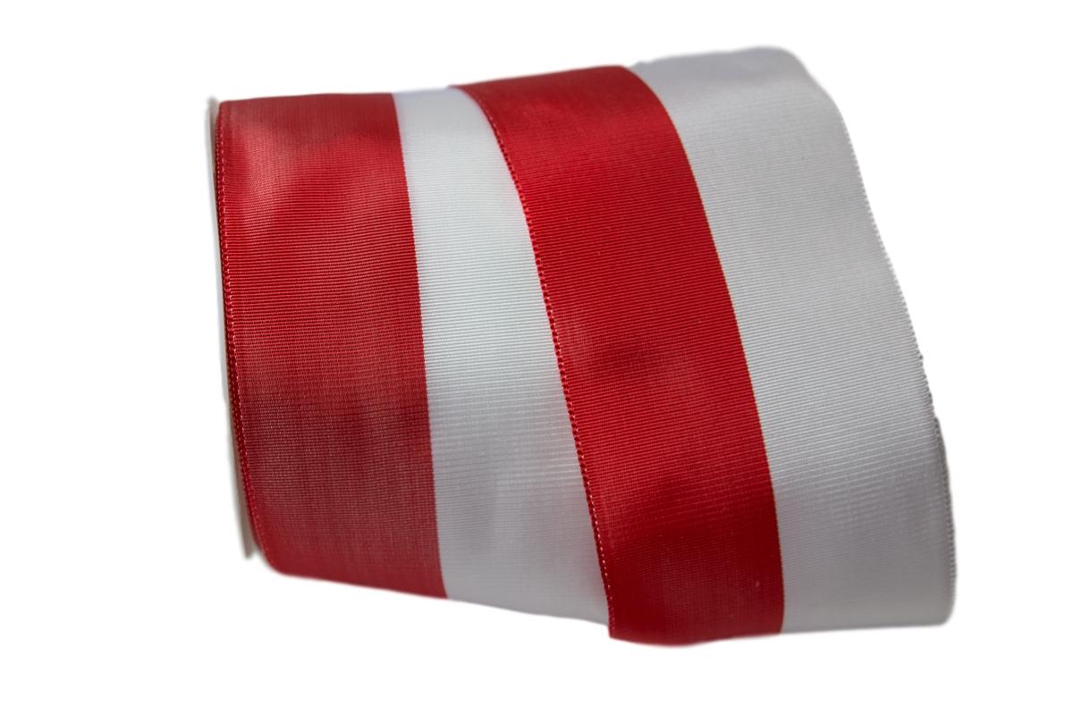 Uni Nationalband Polen 80mm rot / weiß ohne Draht