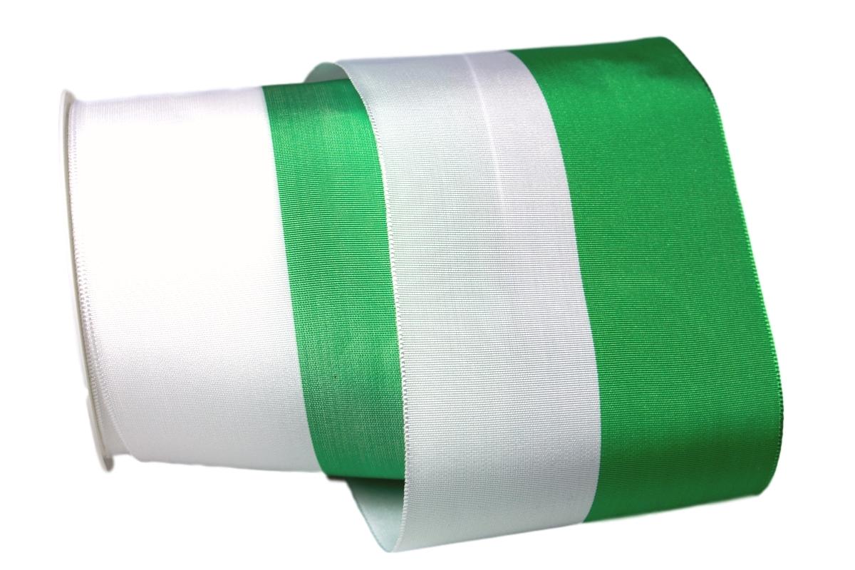 Uni Nationalband Sachsen 150mm weiß / grün ohne Draht