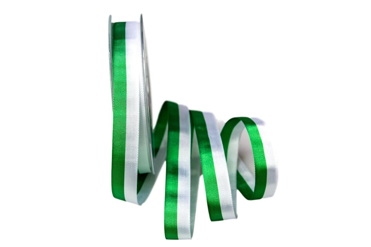Uni Nationalband Sachsen grün /weiß 15mm ohne Draht