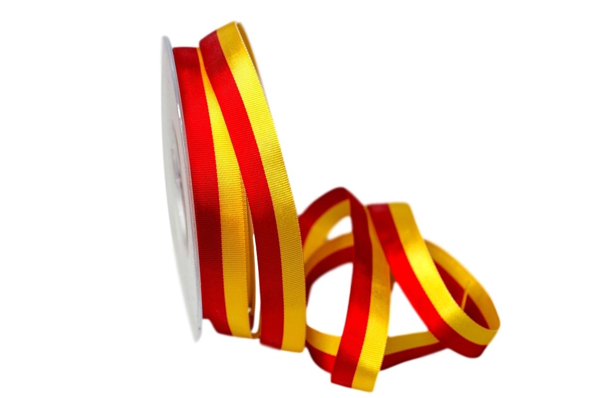 Uni Nationalband Spanien rot / gelb 15mm ohne Draht
