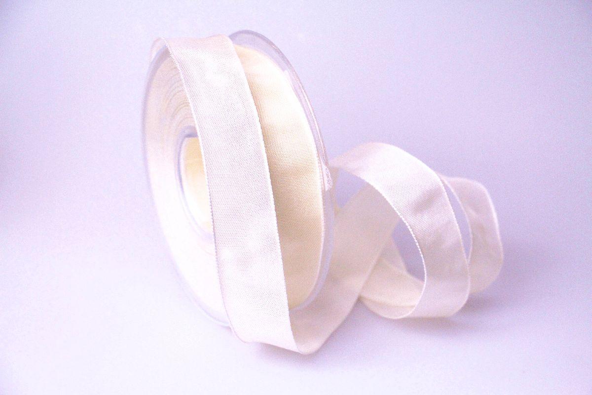 Uniband Creme mit Draht 25mm