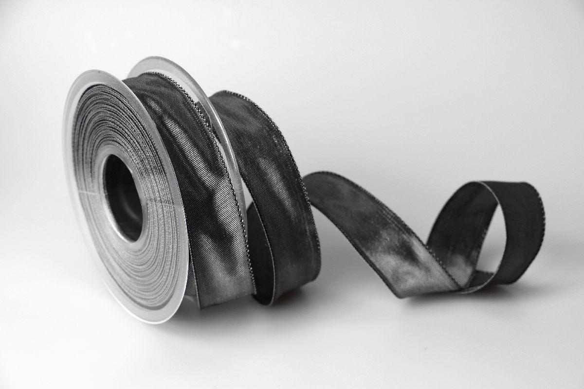 Uniband Dunkelgrau mit Draht 25mm