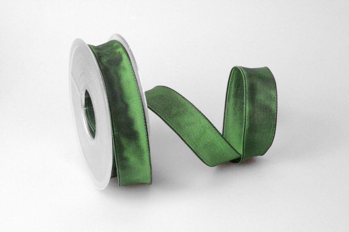 Uniband Dunkelgrün mit Draht 25mm