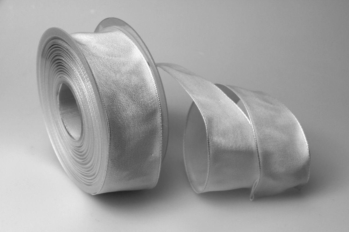 Uniband Hellgrau mit Draht 40mm