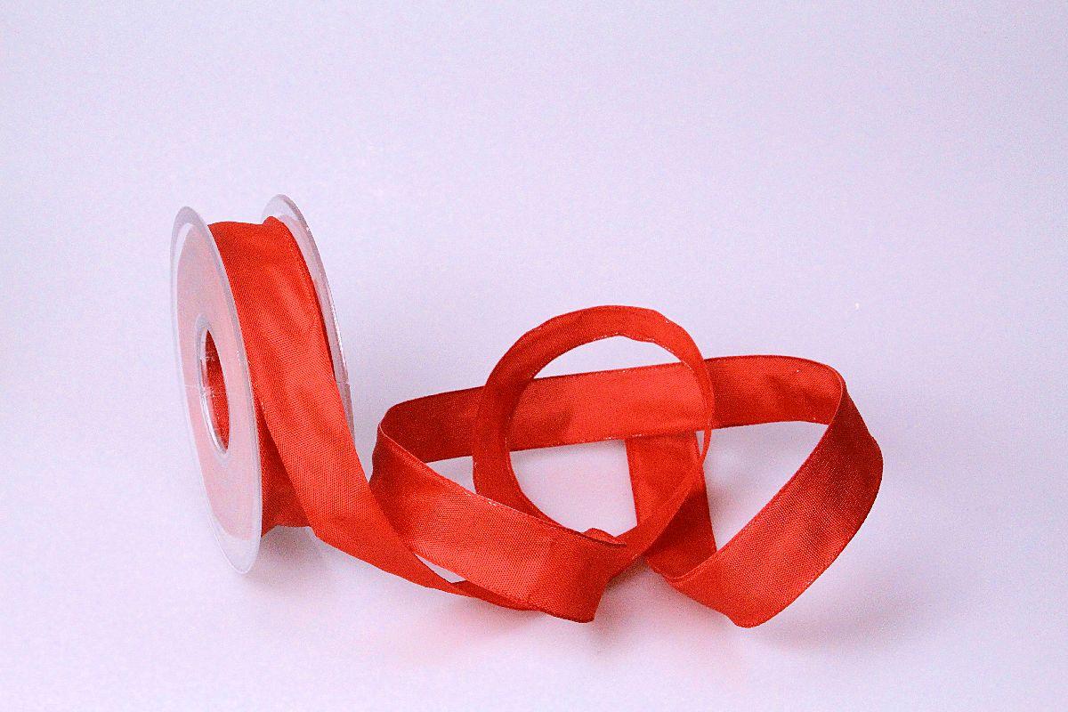 Uniband Rot mit Draht 25mm