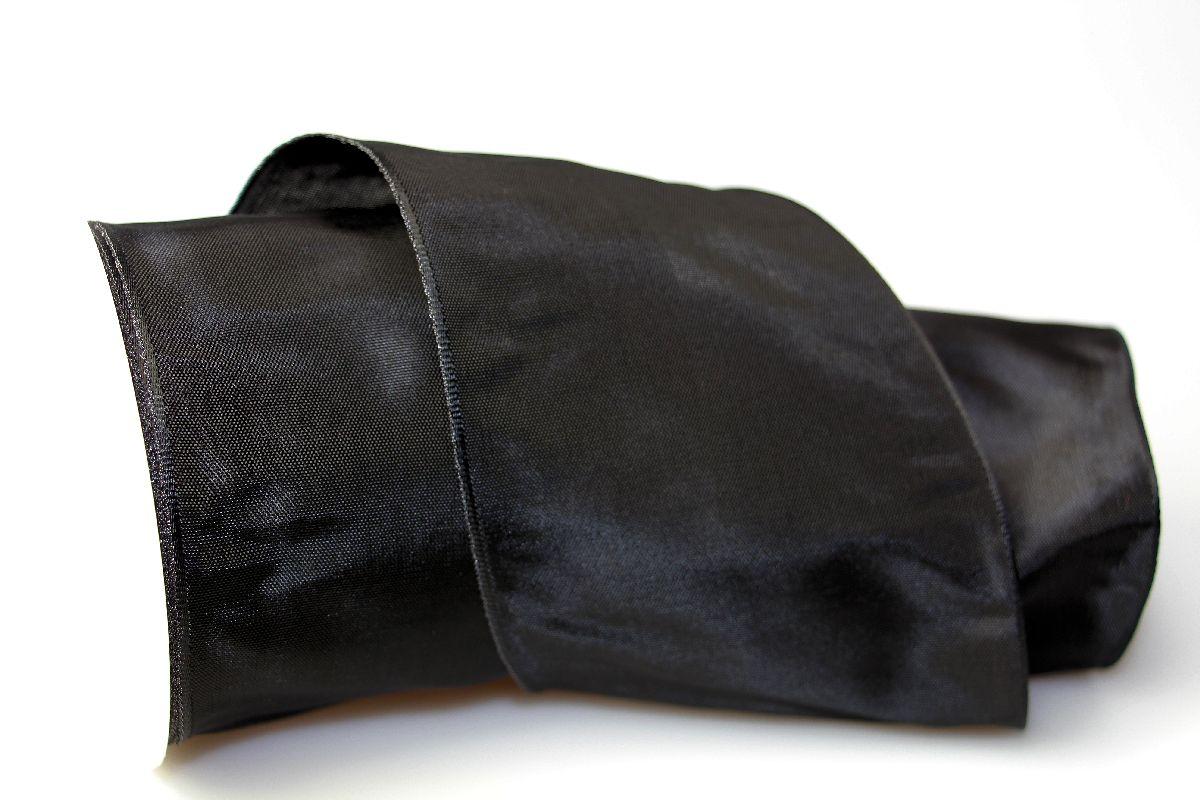 Uniband Schwarz mit Draht 100mm