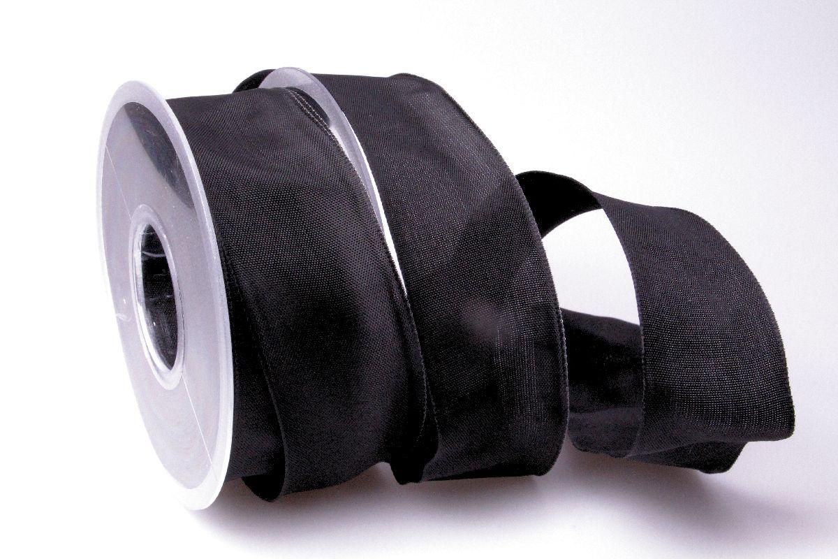 Uniband Schwarz mit Draht 40mm