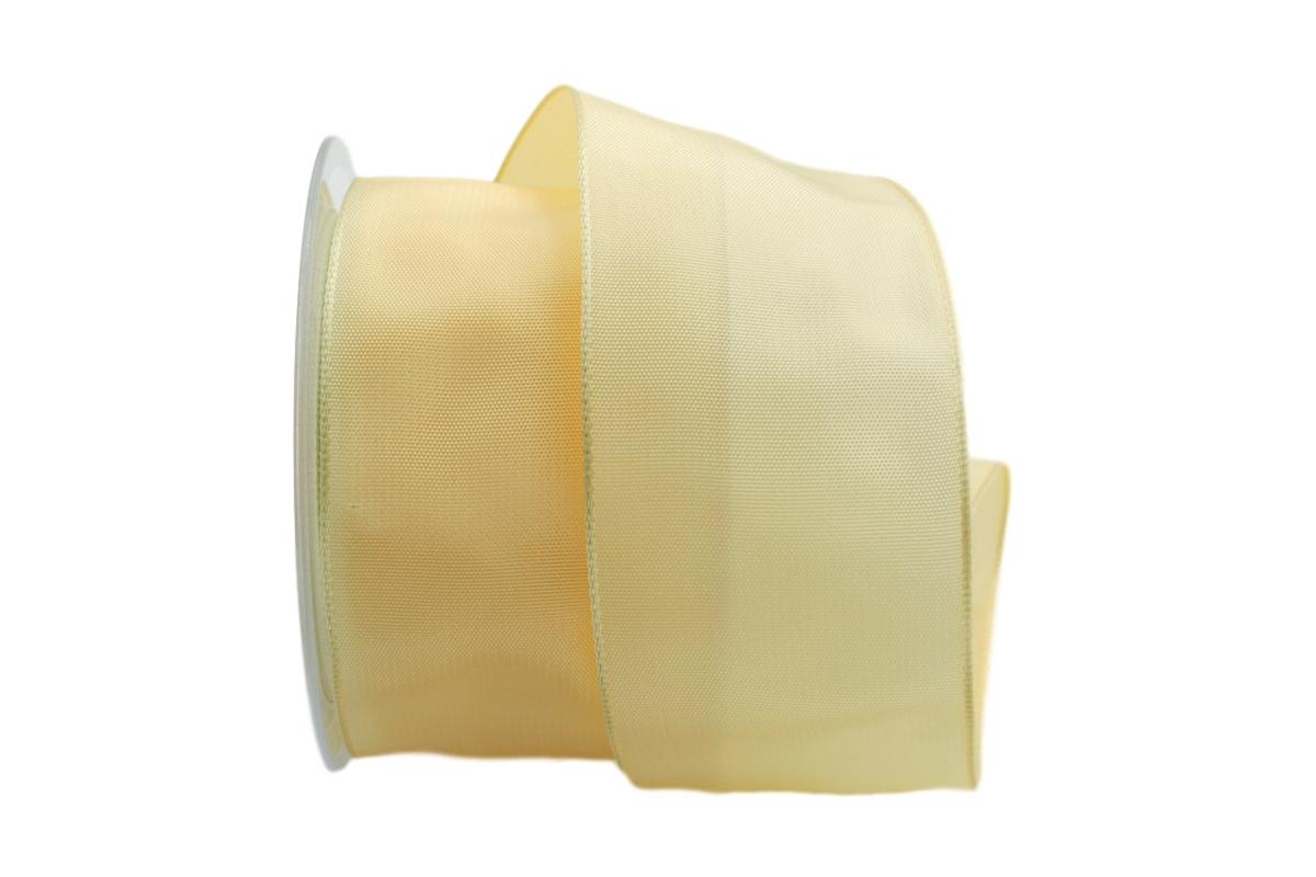 Uniband SONDERFARBE Creme dunkel 65mm mit Draht