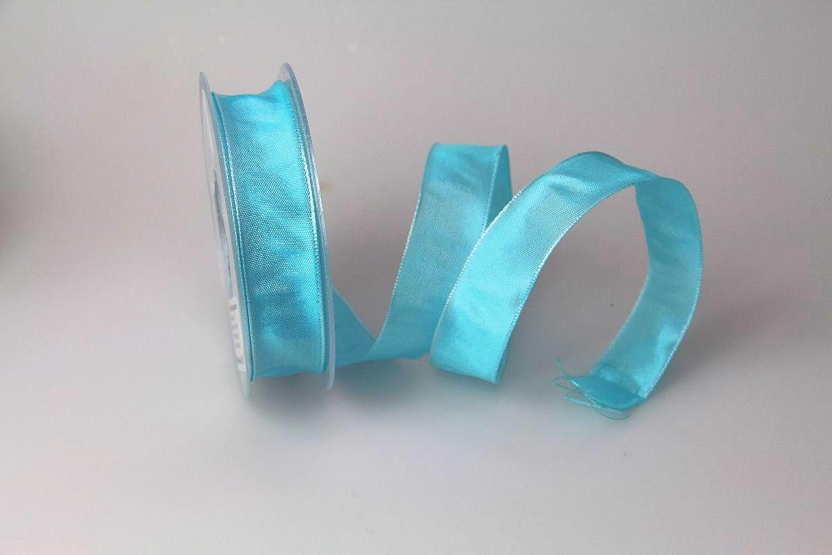 Uniband Türkis mit Draht 25mm