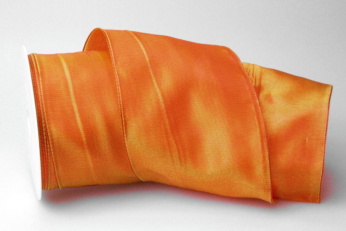 Uniband Weihnachtsorange mit Draht 100mm