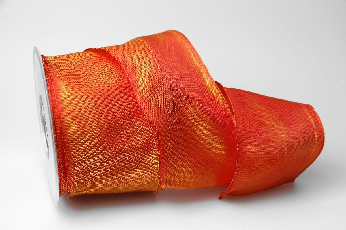 Uniband Weihnachtsorange mit Draht 70mm
