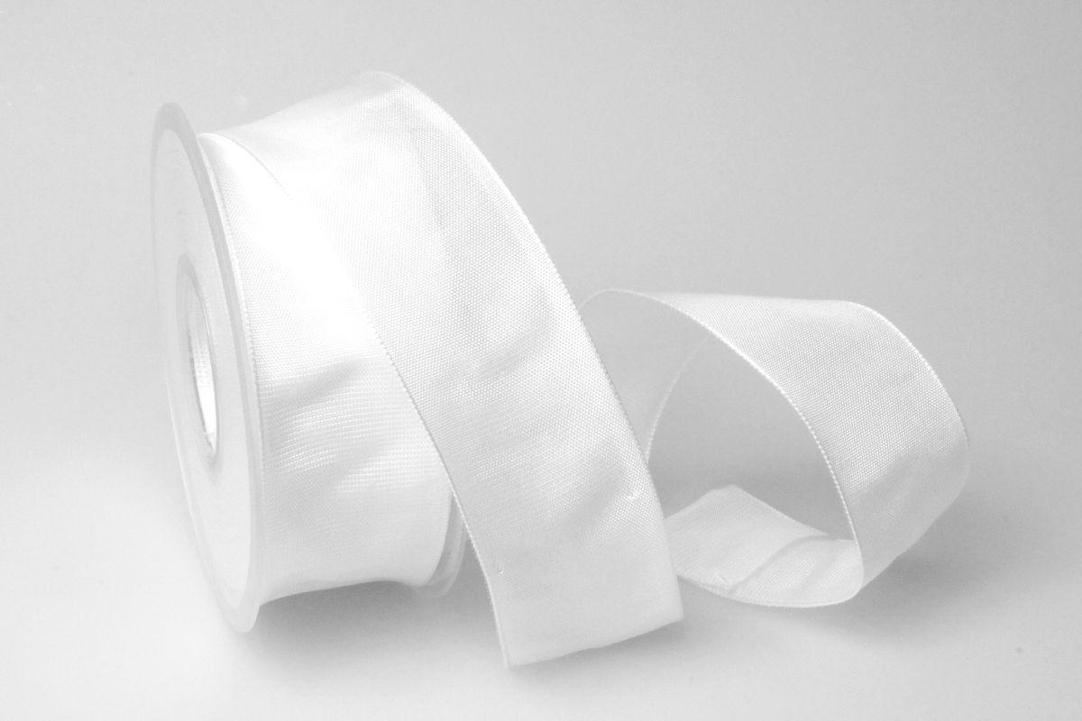 Uniband Weiß mit Draht 40mm