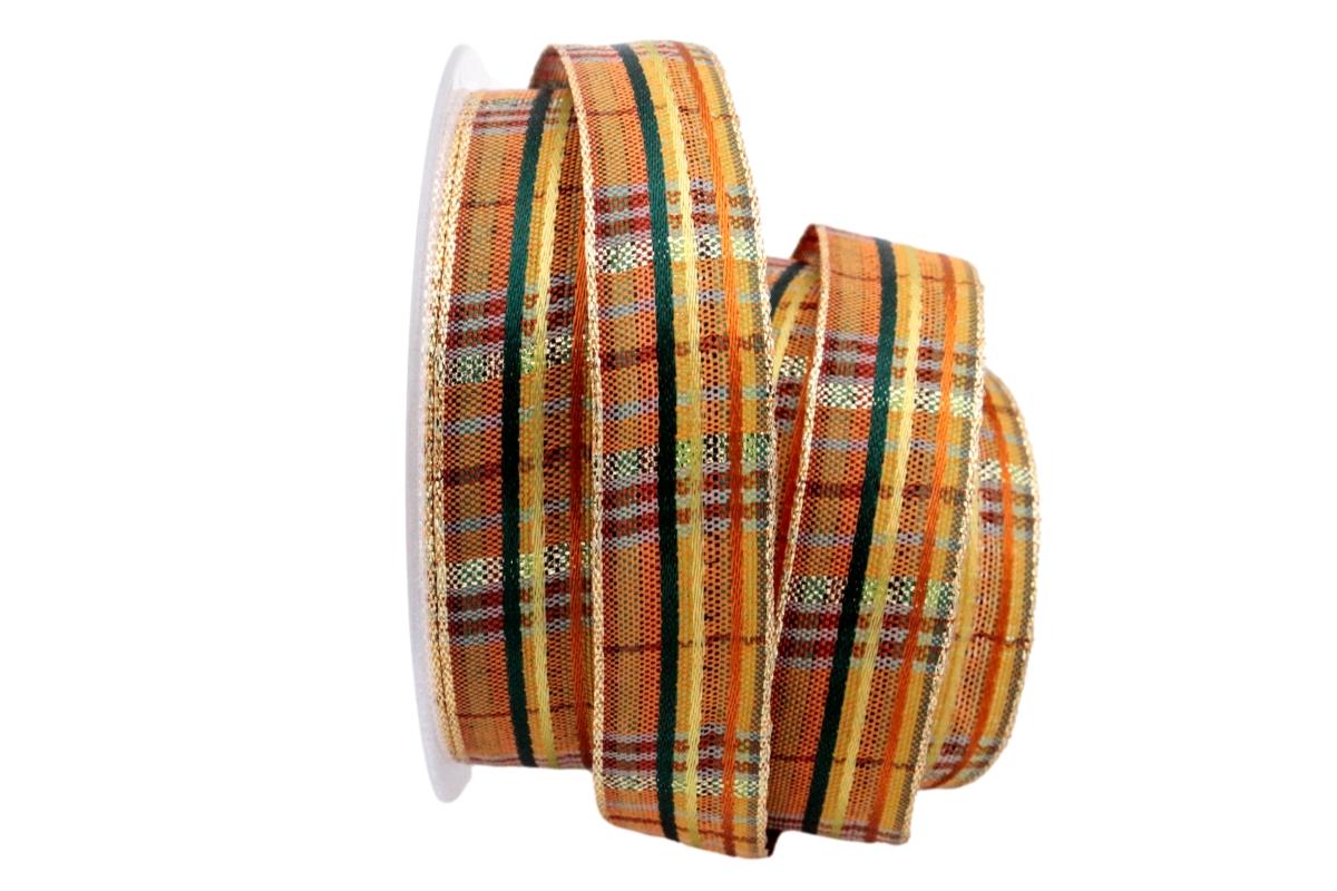 Weihnachtsband Assegno di Natale grün 25mm mit Nylonkante